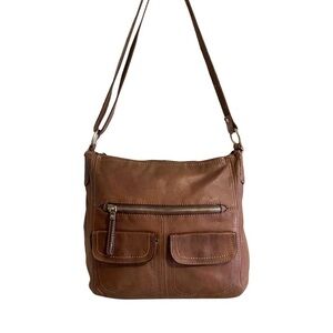 Fossil purple  Leather crossbody handbag